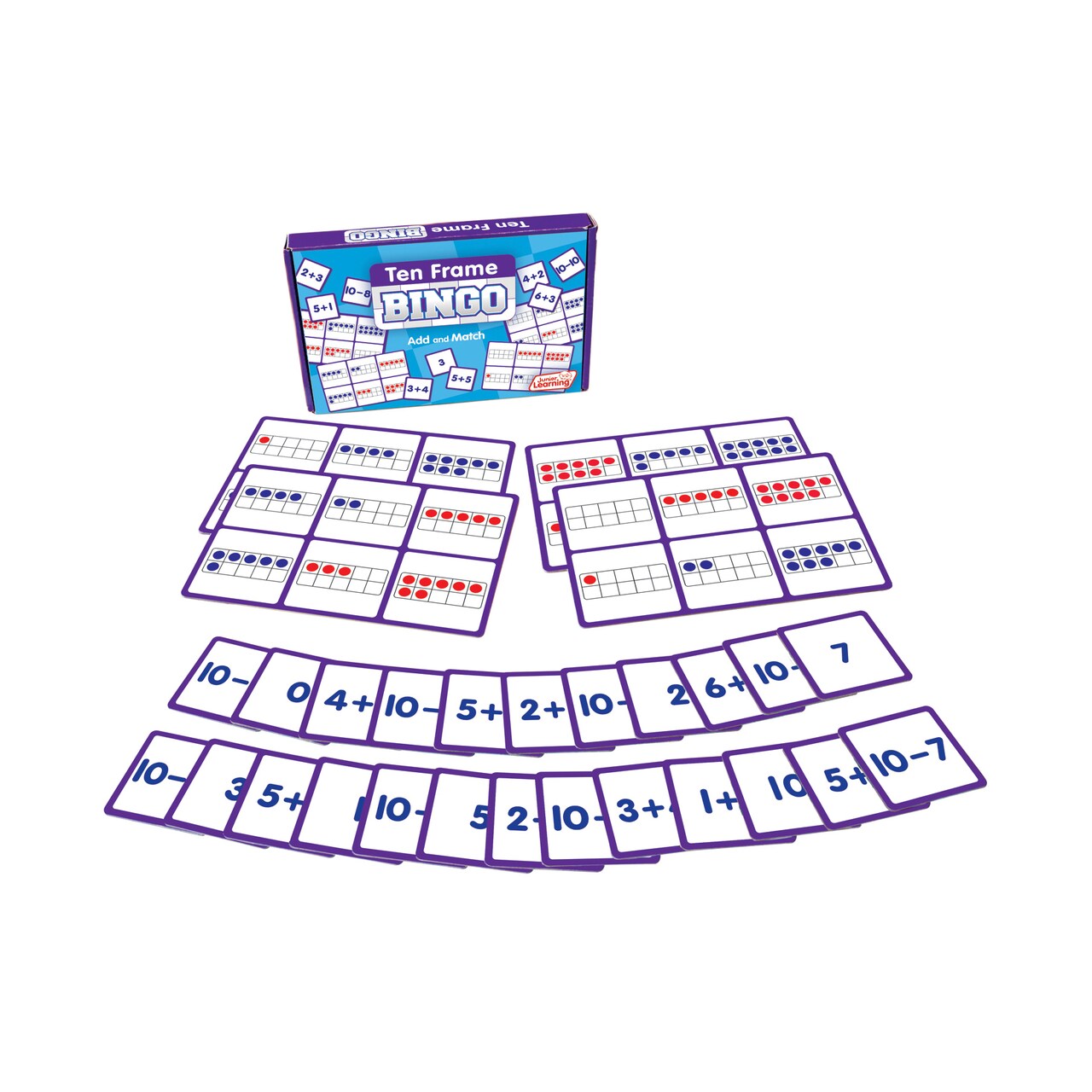 Ten Frame Bingo Junior Learning for Ages 5+ Kindergarten Learning, Math, Perfect for Home School, Educational Resources